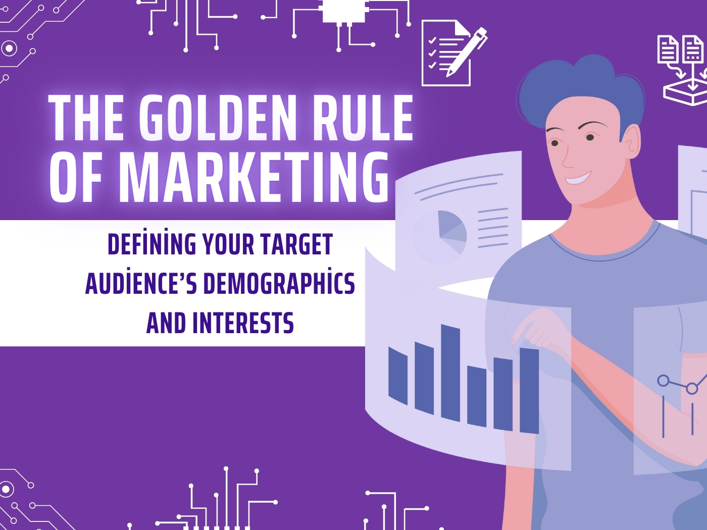 Target audience analysis, demographic data review, identifying interests, and marketing strategy development methods.