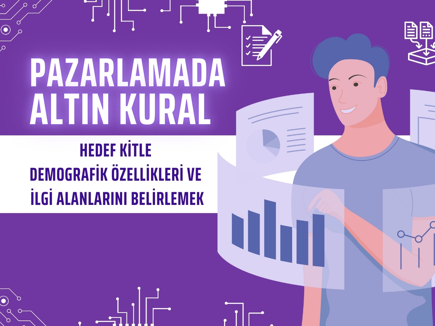 Hedef kitle analizi, demografik veri inceleme, ilgi alanları belirleme ve pazarlama stratejisi oluşturma yöntemleri.