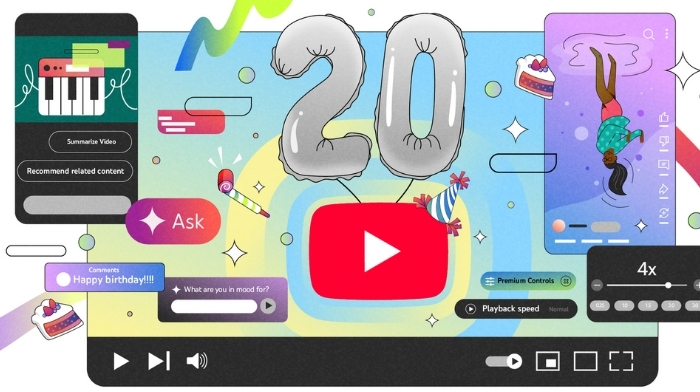 YouTube 20. yaşını, kullanıcı deneyimini zenginleştiren yeni özelliklerle kutluyor. 